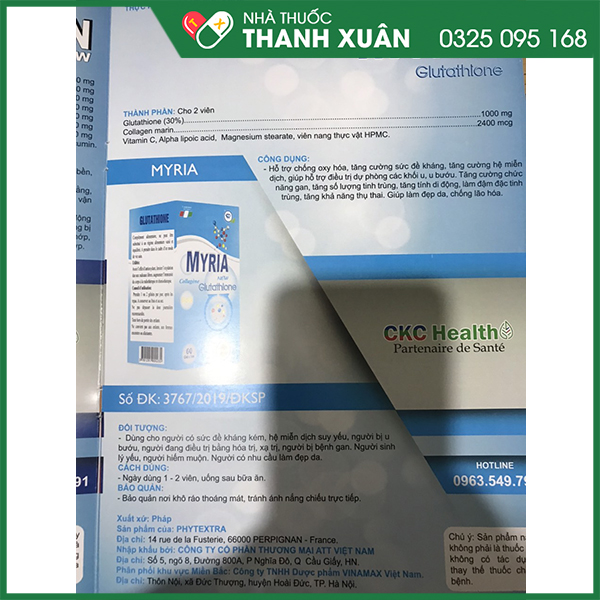 Viên uống Myria - Hỗ trợ chống oxy hóa